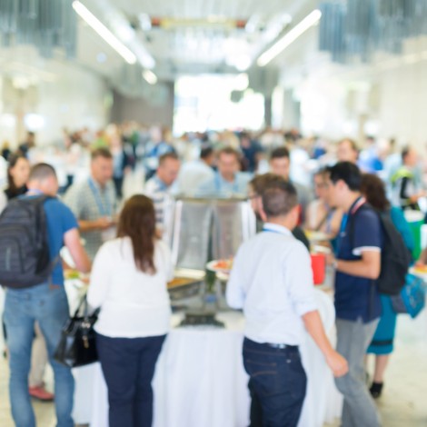 abstract picture of a networking conference